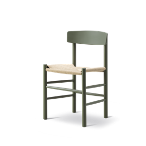 Fredericia Furniture Mogensen J39 Dining Table Chair Khaki Green/Papir Garn