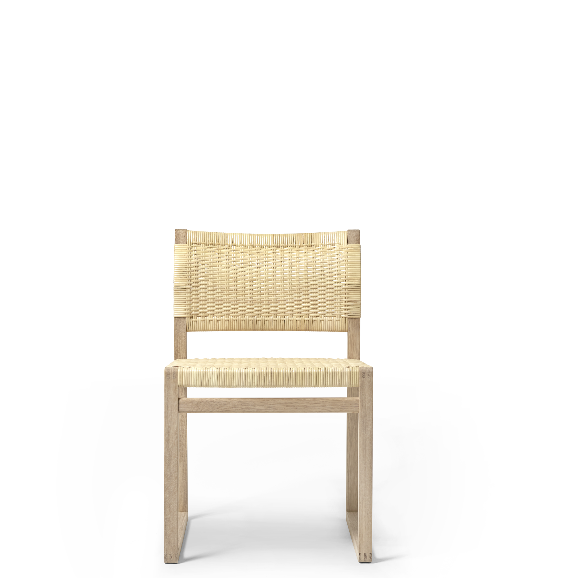 Fredericia Furniture BM61 Dining Table Chair Wicker/Oiled Oak