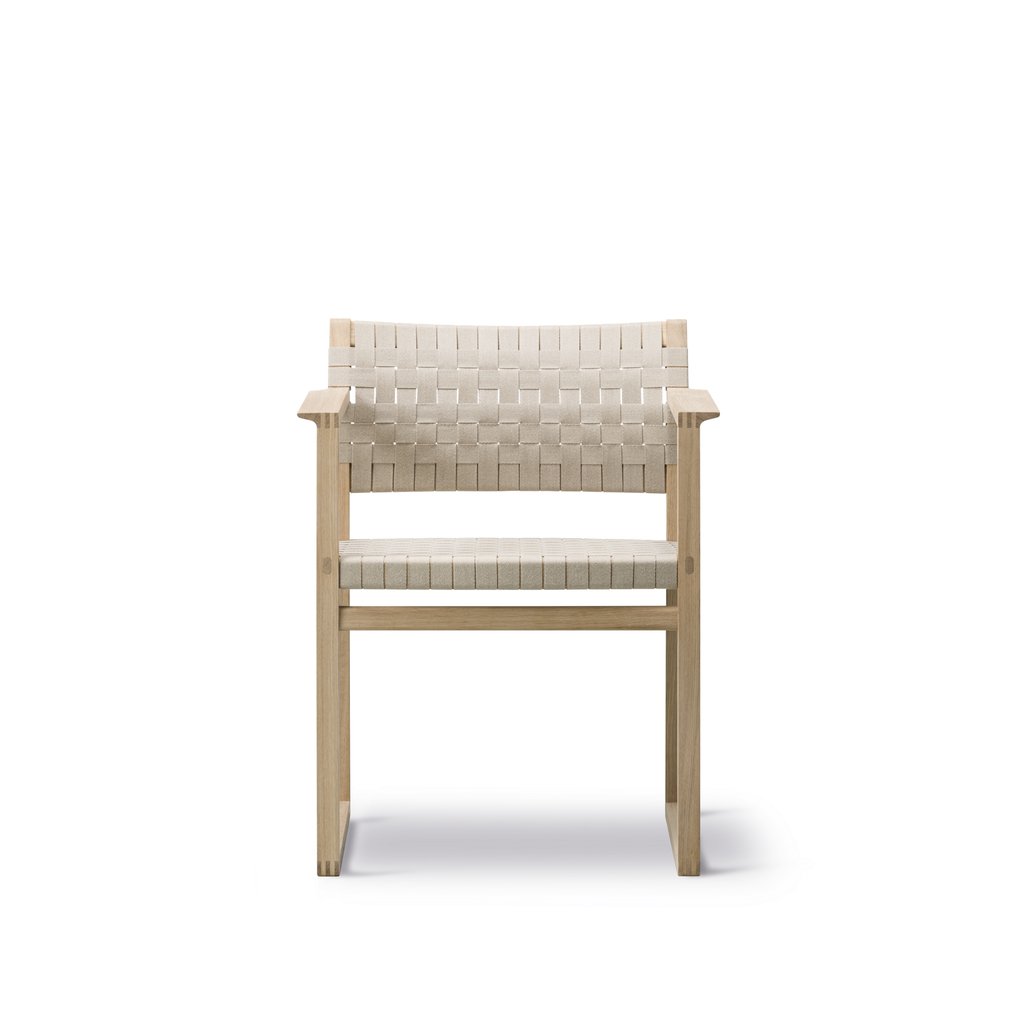 Fredericia Furniture BM62 Dining Chair w. Armrest Linen Webbing/Oiled Oak