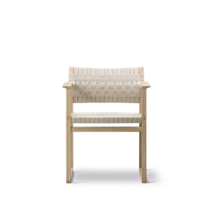 Fredericia Furniture BM62 Dining table chair M. Armrest Braid/Oiled Oak