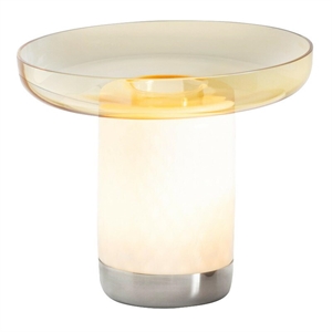 Artemide Bontá Transportable Table Lamp Topaz with Glass Dish