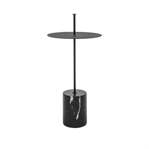 Wendelbo Caliber Side Table High with Handle Black/ Black Marble