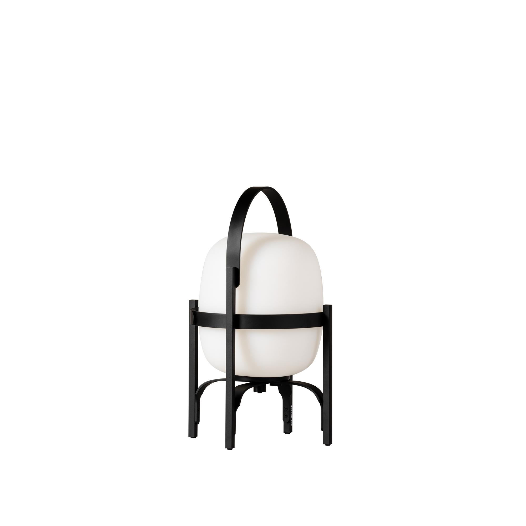 Santa & Cole Cestita Alubat Portable Table Lamp White/ Black