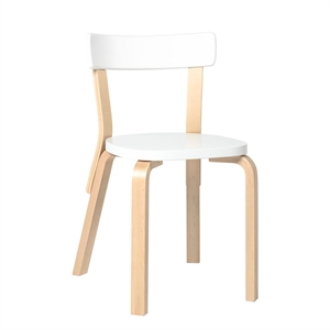 artek 69 Dining Chair White/ Birch
