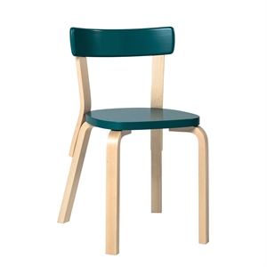 artek 69 Dining Chair Birch/Petroleum
