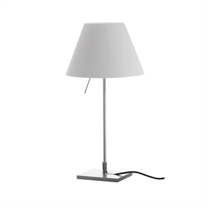 Luceplan Costanzina Table Lamp Aluminum M. Mistic White Shade