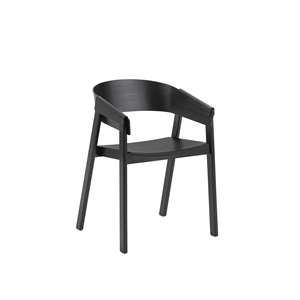 Muuto Cover Dining Chair w. Armrest Black