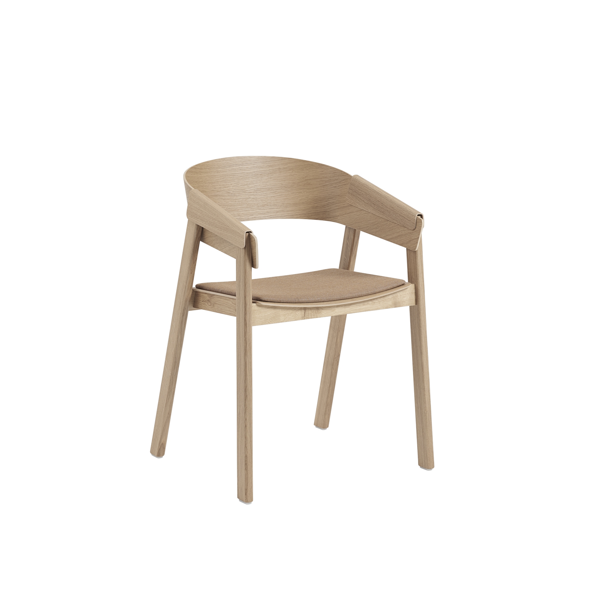 Muuto Cover Dining Table Chair M. Armrest Upholstered Remix 252/Oak