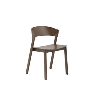 Muuto Cover Dining Chair w. Wood Base Dark Brown