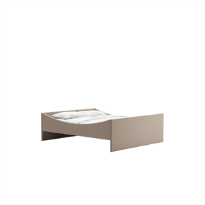 Rye Sleep Curved Bed Frame 150x200 Dark Beige
