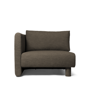 Ferm Living Dase Modul Sofa Left Soft Bouclé/Dark Brown