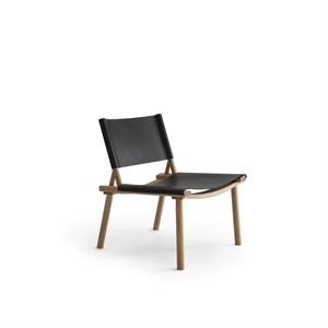 Nikari December Armchair Oak/Smoked Oak/ Black Leather