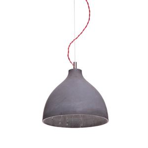 decode Heavy Light Pendant H1 Dark Concrete w. Red Textile Cord
