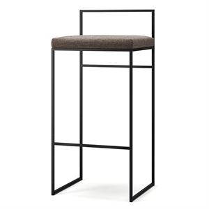 Department Bar Stool With Backrest 90 cm Black/Coastal Shale