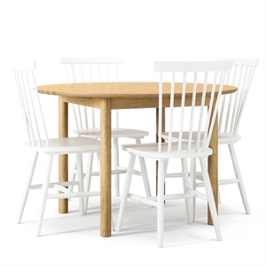 Department Wood Dining Table Set Oak/ White
