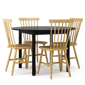 Department Wood Dining Table Black/Oak