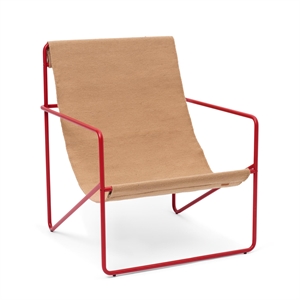 Ferm Living Desert Armchair Poppy Red/ Sand