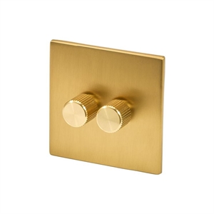 Tala Double Rotary Wall Damper Brass