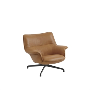 Muuto Doze Armchair Low Back Refine Leather Cognac/Anthracite Black