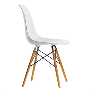 Vitra Eames Plastic DSW Dining Chair White/ Golden Maple