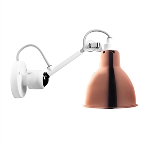 Lampe Gras N304 Wall Lamp White & Copper Hardwired