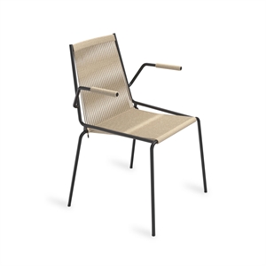 Thorup Copenhagen Noel Dining Chair with Armrests Black/ Linen