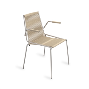 Thorup Copenhagen Noel Dining Chair with Armrests Steel/Linen