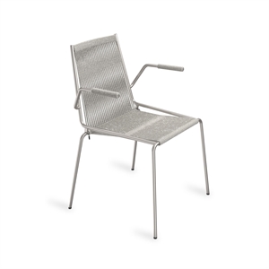 Thorup Copenhagen Noel Dining Chair with Armrests Steel/ Gray Wool