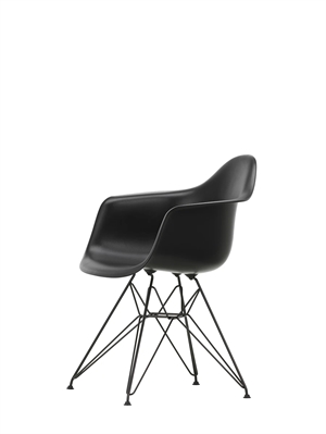 Vitra Eames Plastic DAR Dining Chair RE Deep Black/ Black