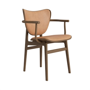 NORR11 Elephant Dining Chair With Armrests Light Smoked Oak/Camel 21004