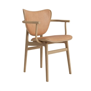 NORR11 Elephant Dining Chair With Armrests Natural Oak/Camel 21004