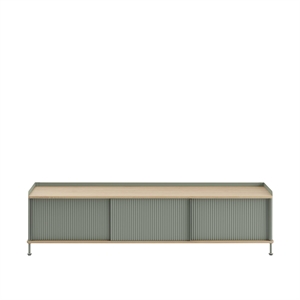 Muuto Enfold Cabinet 186x45 Oak/Dusty Green