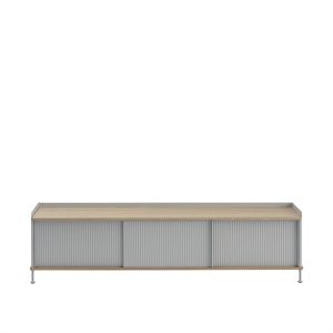 Muuto Enfold Cabinet 186x45 Oak/ Gray