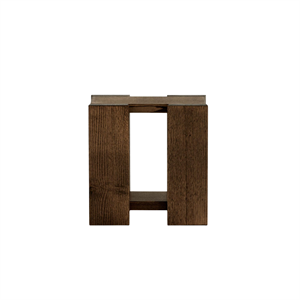 Rye Sleep Etagere Side Table Medium Smoked Red Oak