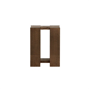 Rye Sleep Etagere Side Table High Smoked Red Oak