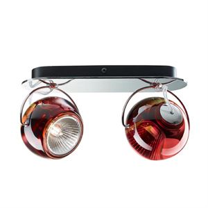 Fabbian Beluga Wall & Ceiling Light Double Red