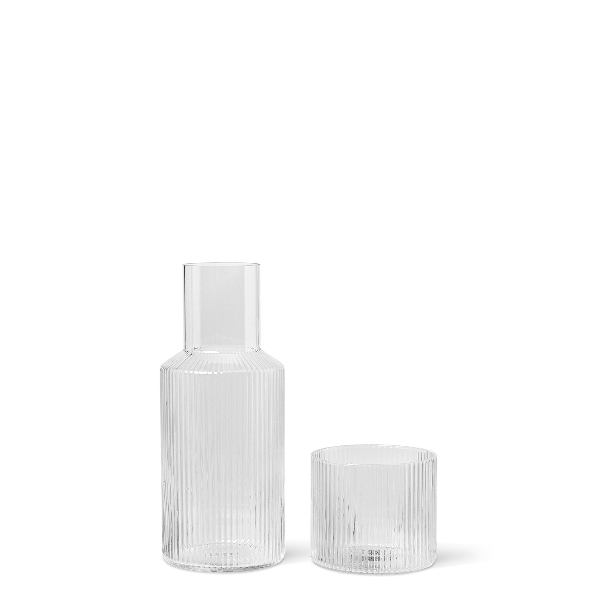 Ferm Living - Ripple Carafe Set - Small - Clear