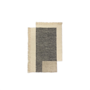 Ferm Living Counter Carpet 140x200 cm Charcoal/ Off White