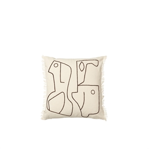 Ferm Living Figure Cushion 50x50 cm Off White/ Coffee