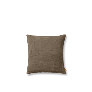 Ferm Living Darn Cushion 50x50 cm Dark/Taupe