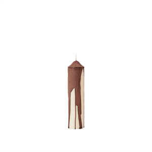 Ferm Living Drip Pillar Candle H20 Dark Chocolate