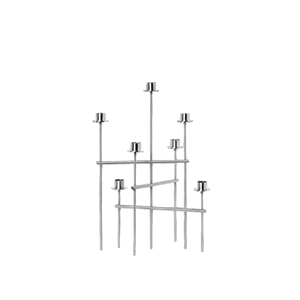 Ferm Living Elysia Candle Holder Brushed Stainless Steel