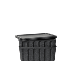 Ferm Living Paper Pulp Storage Box Set of 2 Large Charcoal