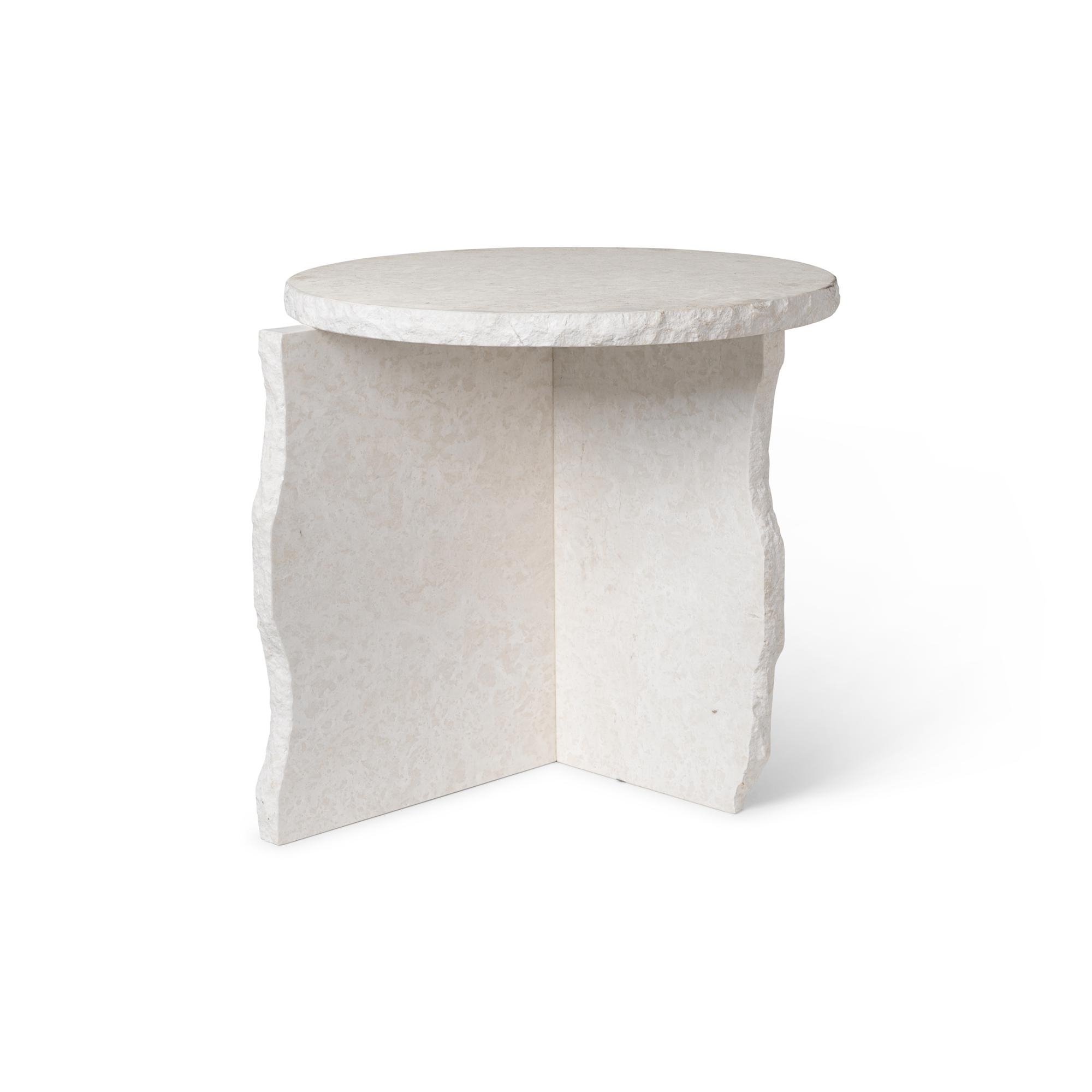 Ferm Living Mineral Sculptural Coffee Table White Curia Marble