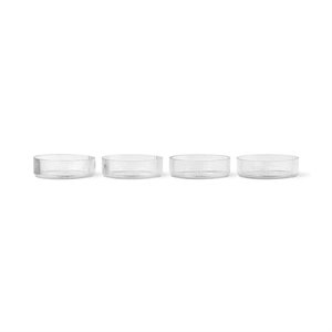 Ferm Living Ripple Serving Bowl Set of 4 Clear