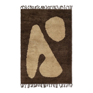 Ferm Living Abstract Carpet Large Brown/ Off White