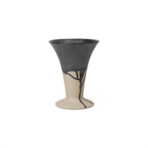 Ferm Living Flores Vase Sand/ Black