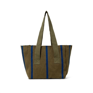 Ferm Living Yard Picnic Bag Bag Olive/Clear Blue