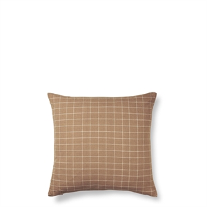 Ferm Living Brown Cotton Pillow Check