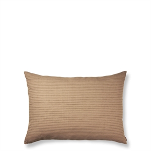 Ferm Living Brown Cotton Pillow Large Stripe